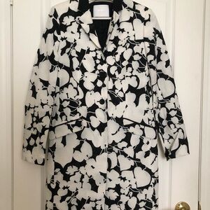 Boss Monochrome Long Floral Jacket (US 4)